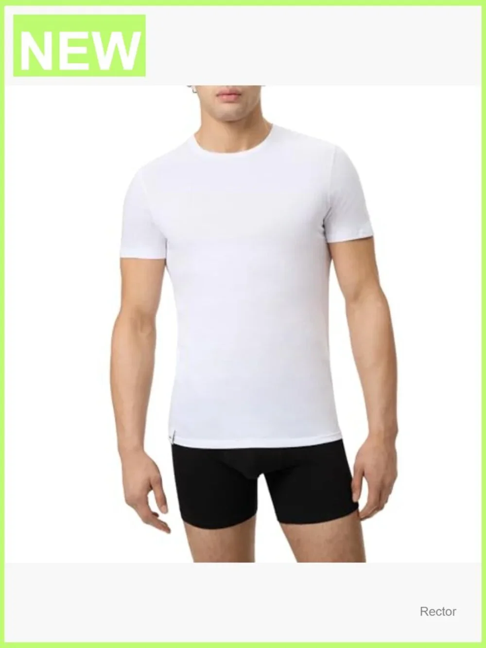 Men's 100% Cotton Slim Fit Crew Neck Undershirt - Short Sleeve